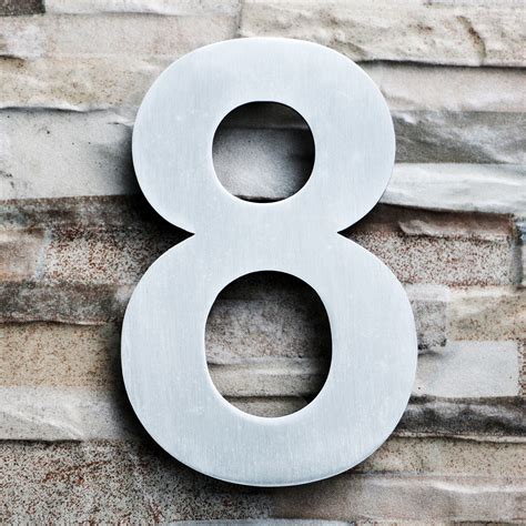 8 metal house numbers|8 inch modern house numbers.